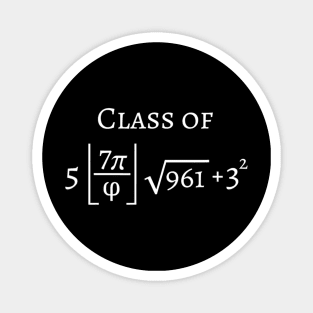 Class Of 2024 Math Geek Funny Pi 8th Grade Graduation Gift T shirt Magnet